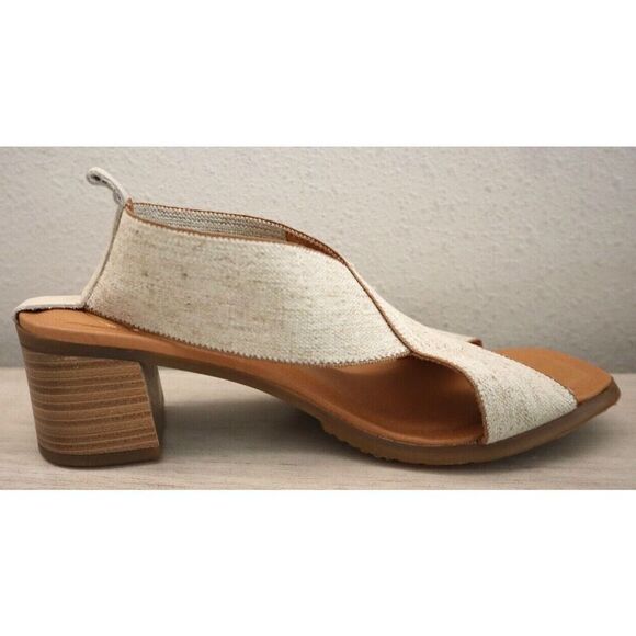 André Assous AA4NIR25 Women's Sz 8M Beige Linen Naira Featherweight Sandals - Picture 7 of 10